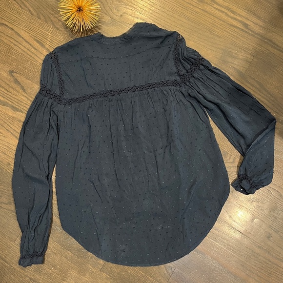 Anthropologie Free People Blue Every Day Girl Swiss Size Small - Picture 7 of 7